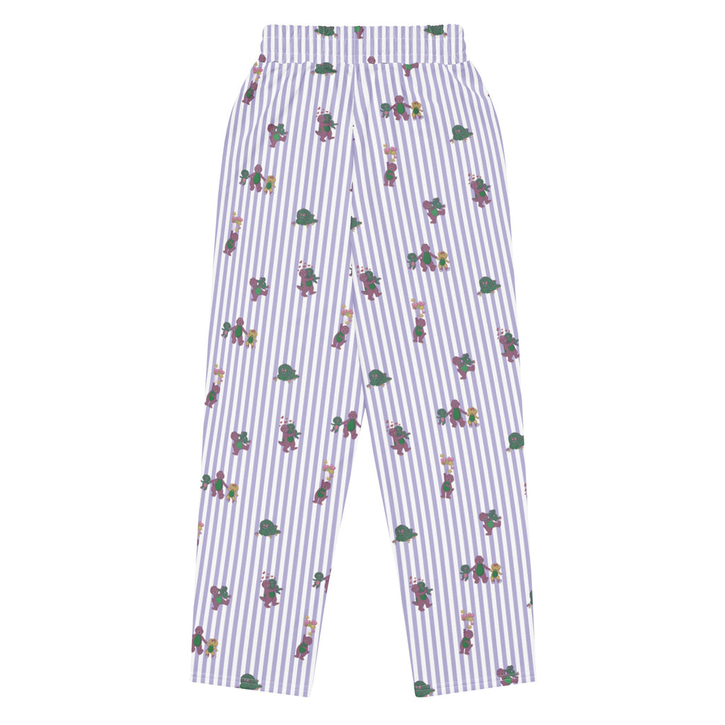 Barney Dinosaurs Wide Leg Striped Pants
