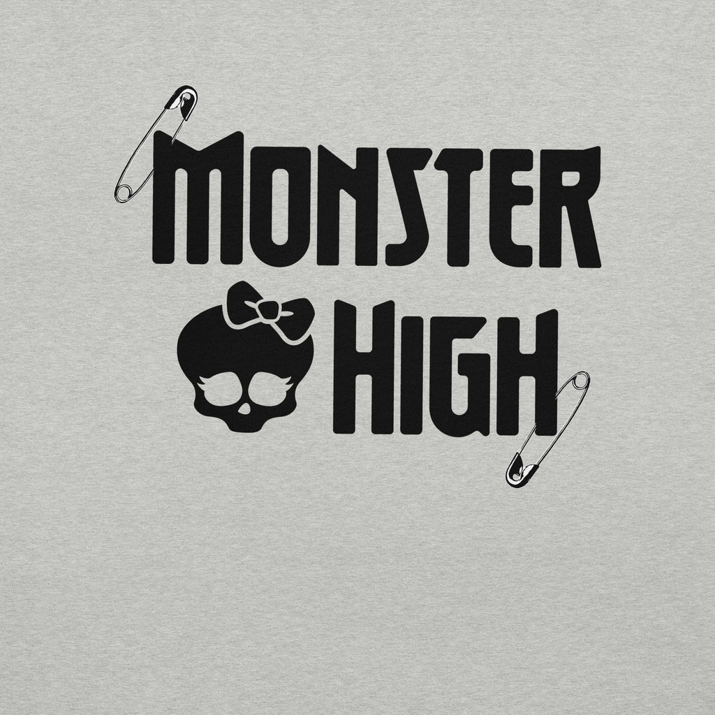 Monster High Brooch Embroidered Grey T-Shirt