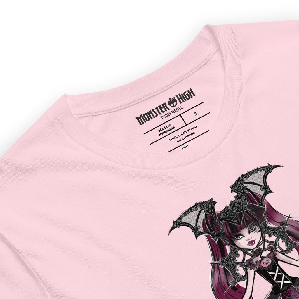Monster High Draculaura Halloween Edition Art by Annalise Lao Pink T-shirt